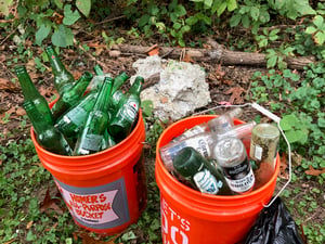 bottles collected